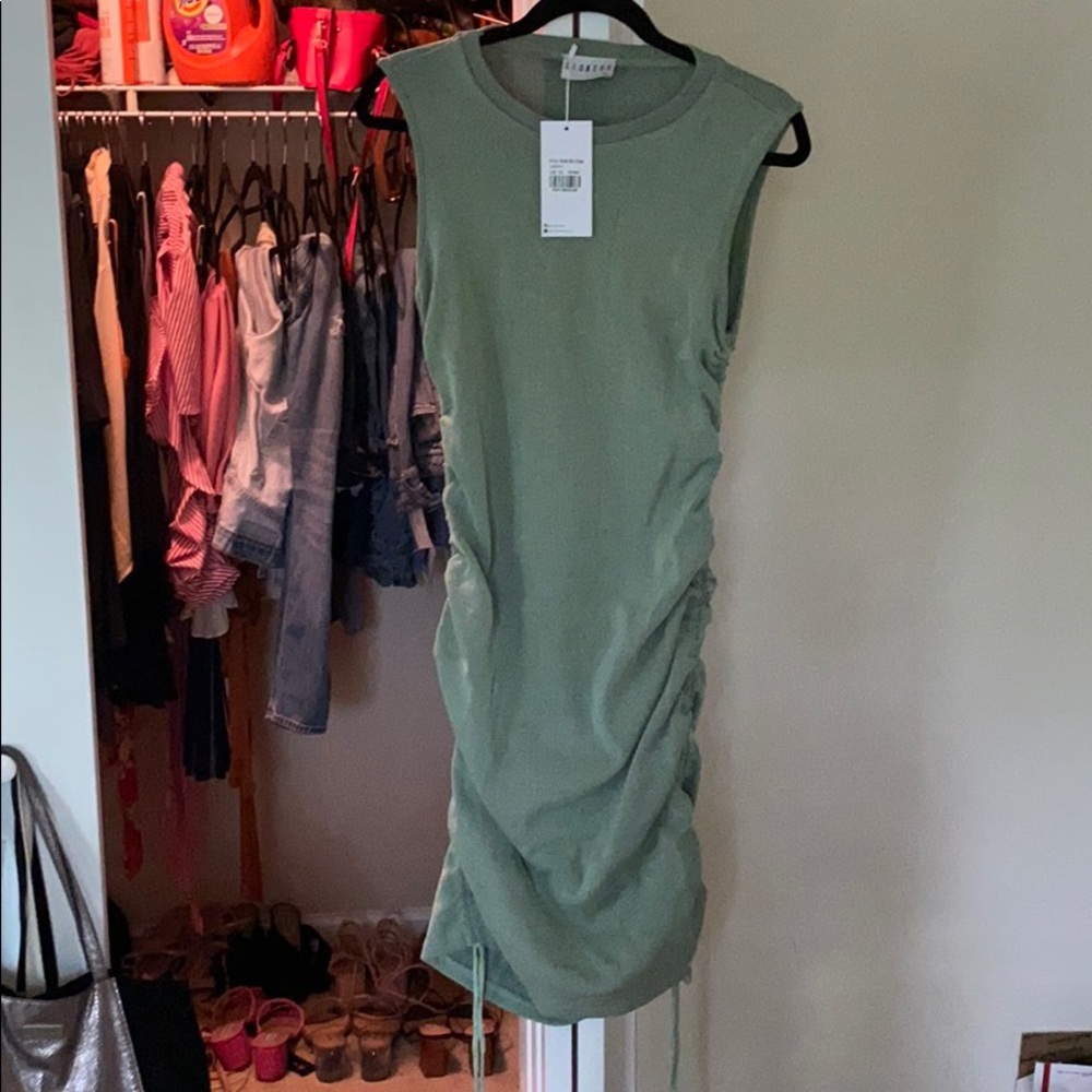 Mint green mini dress